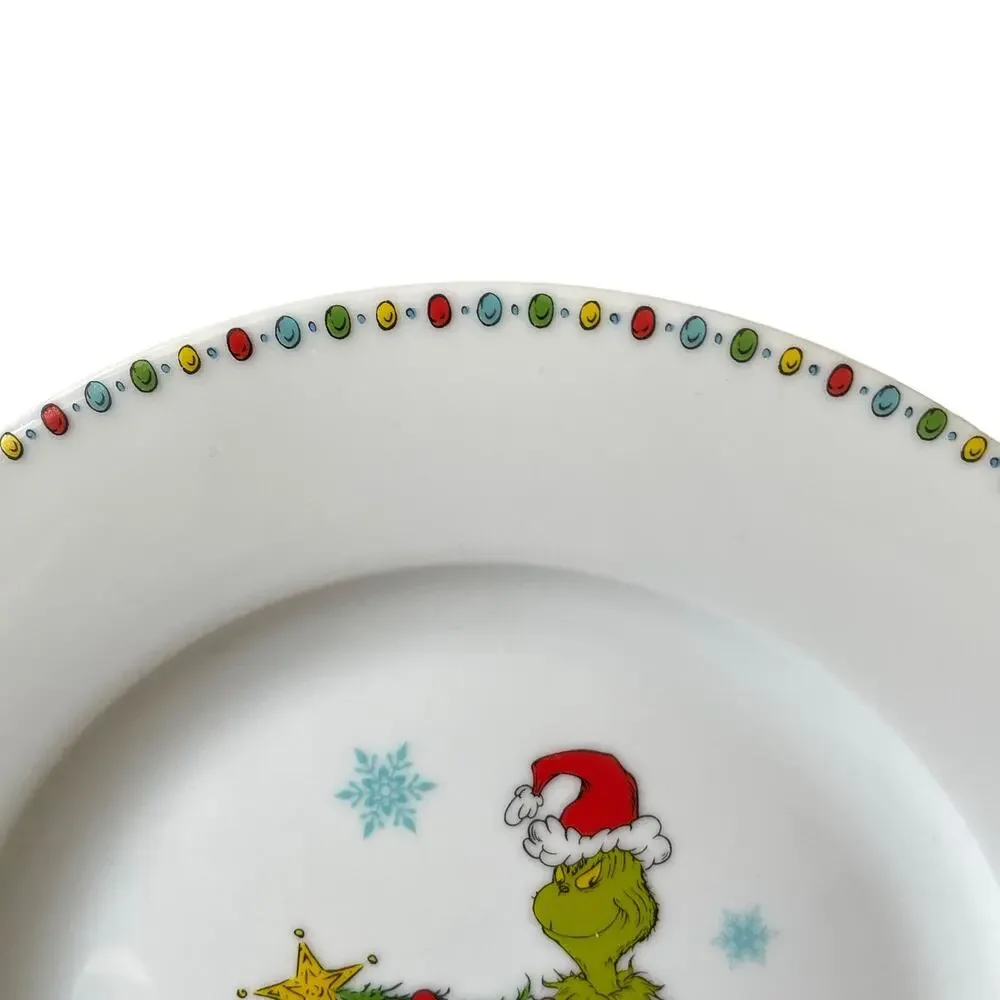Dr. Seuss The GRINCH Who Stole Christmas Dinner Plates 10.5in Ceramic Set Of 3